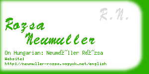 rozsa neumuller business card